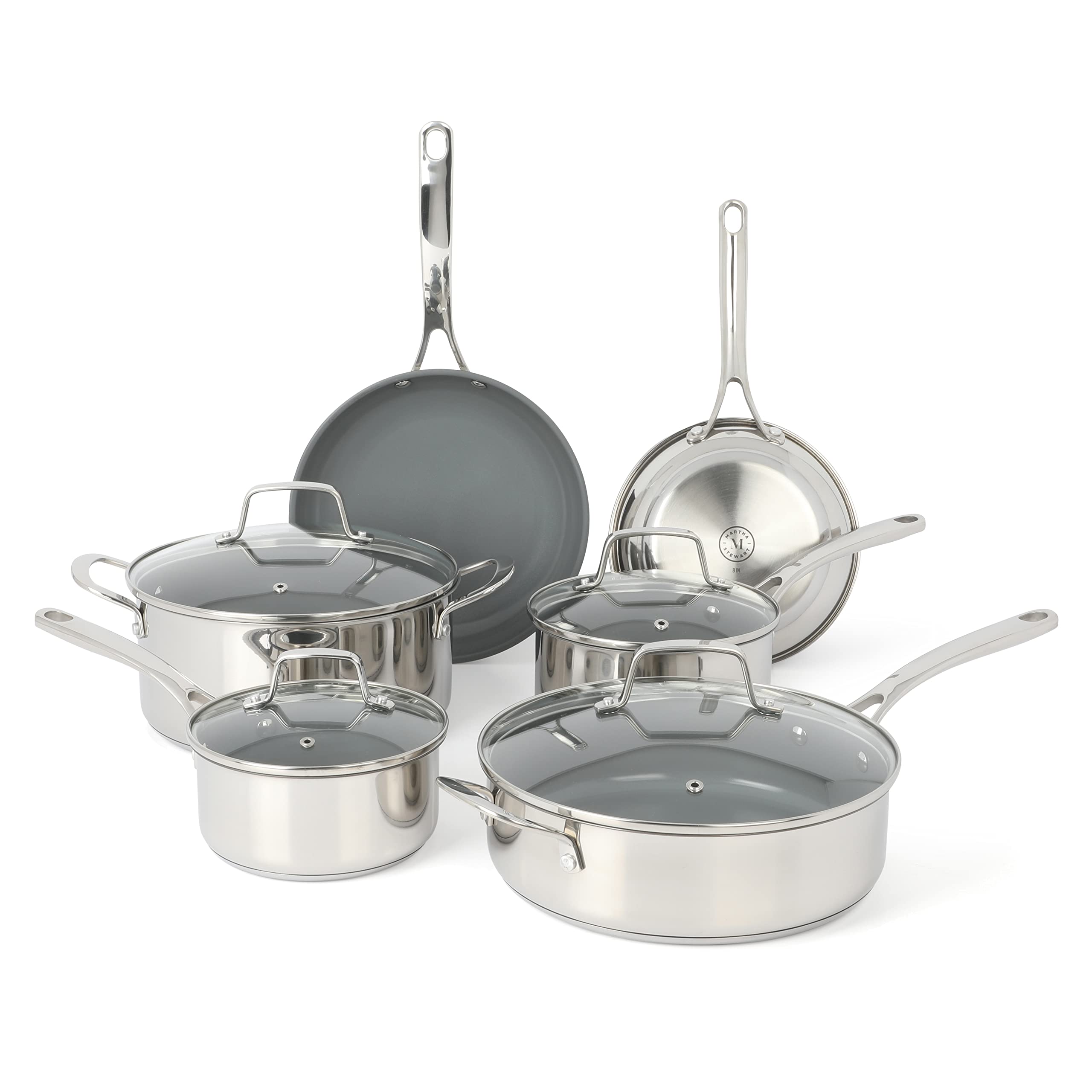 Martha Stewart vue d'ensemble du set 10 pièces montrant élégance et robustesse