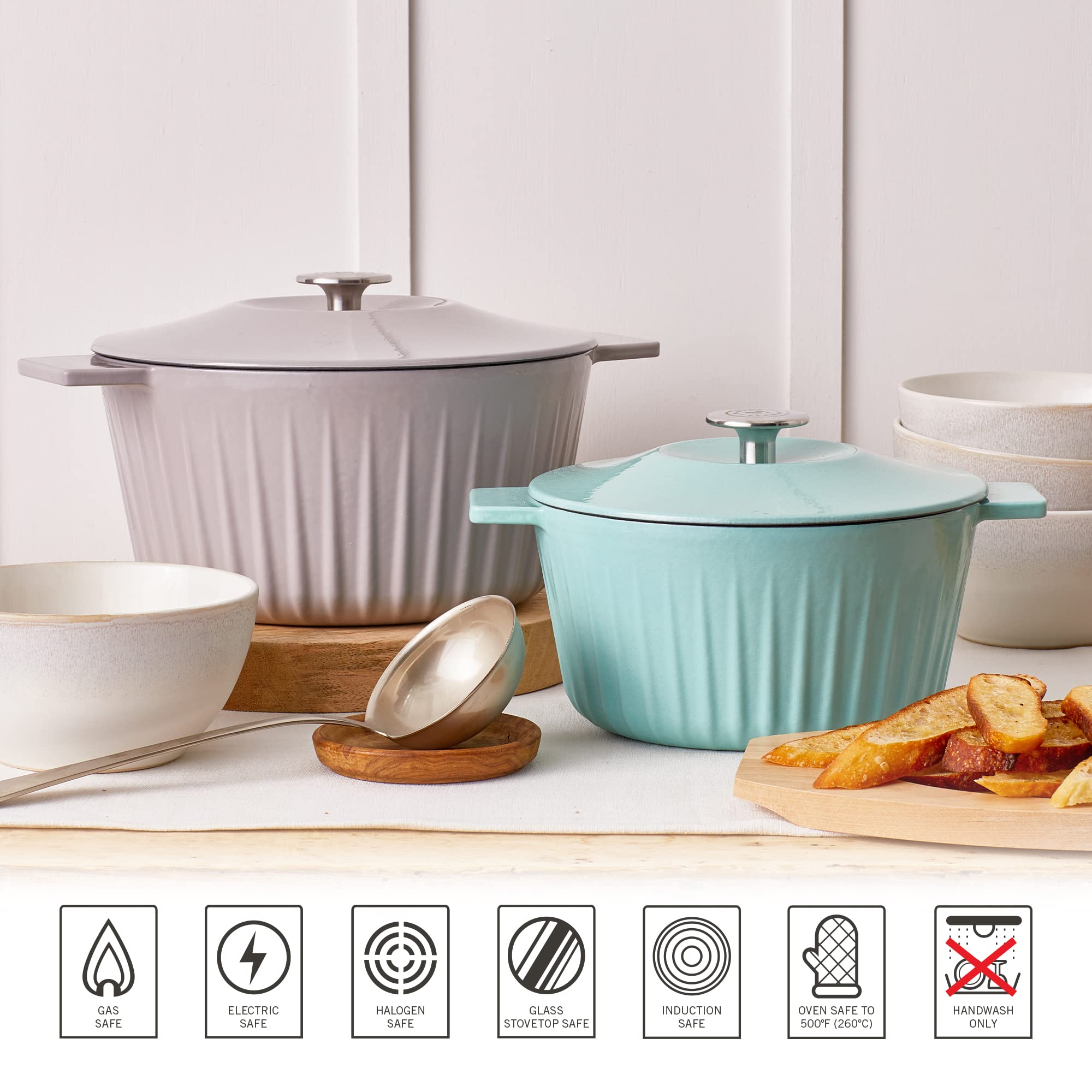 Martha Stewart détail bouton acier inoxydable résistant haute température