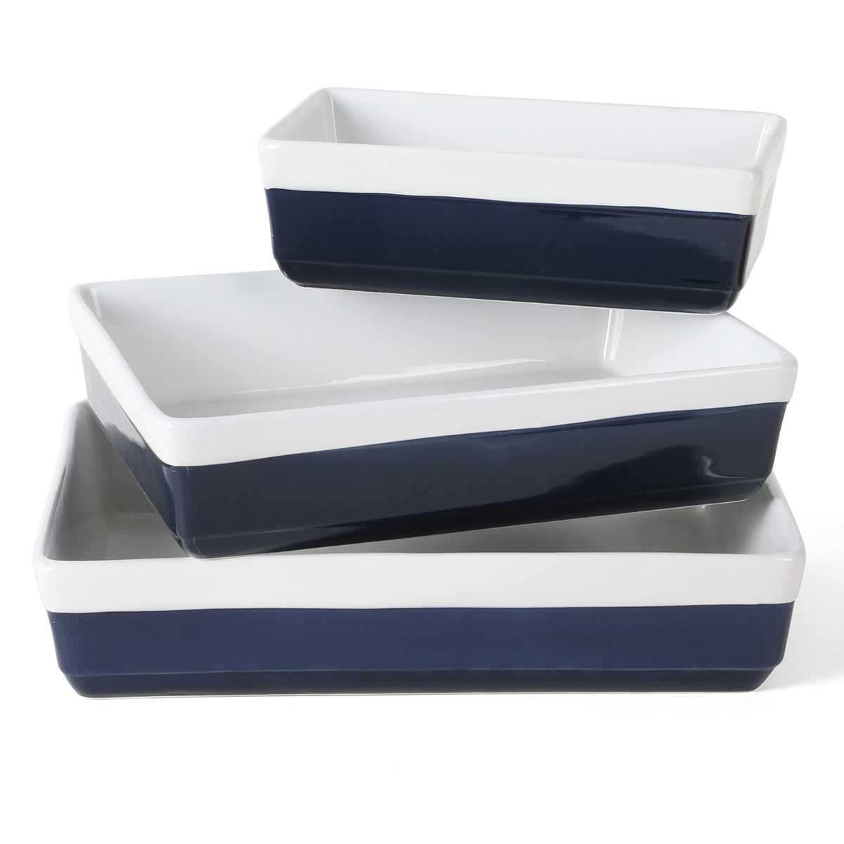 Martha Stewart vue face des trois plats, présentation élégante et durable