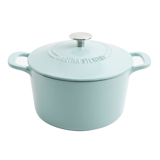 Martha Stewart vue avant du faitout Martha Blue, design élégant et durable