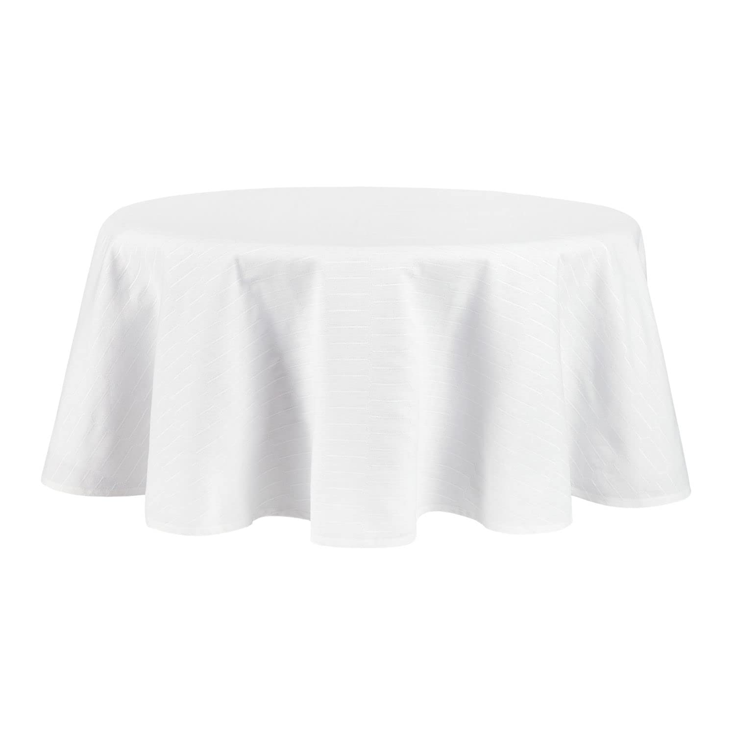 Martha Stewart nappe vue de face sur table, apporte élégance et protection