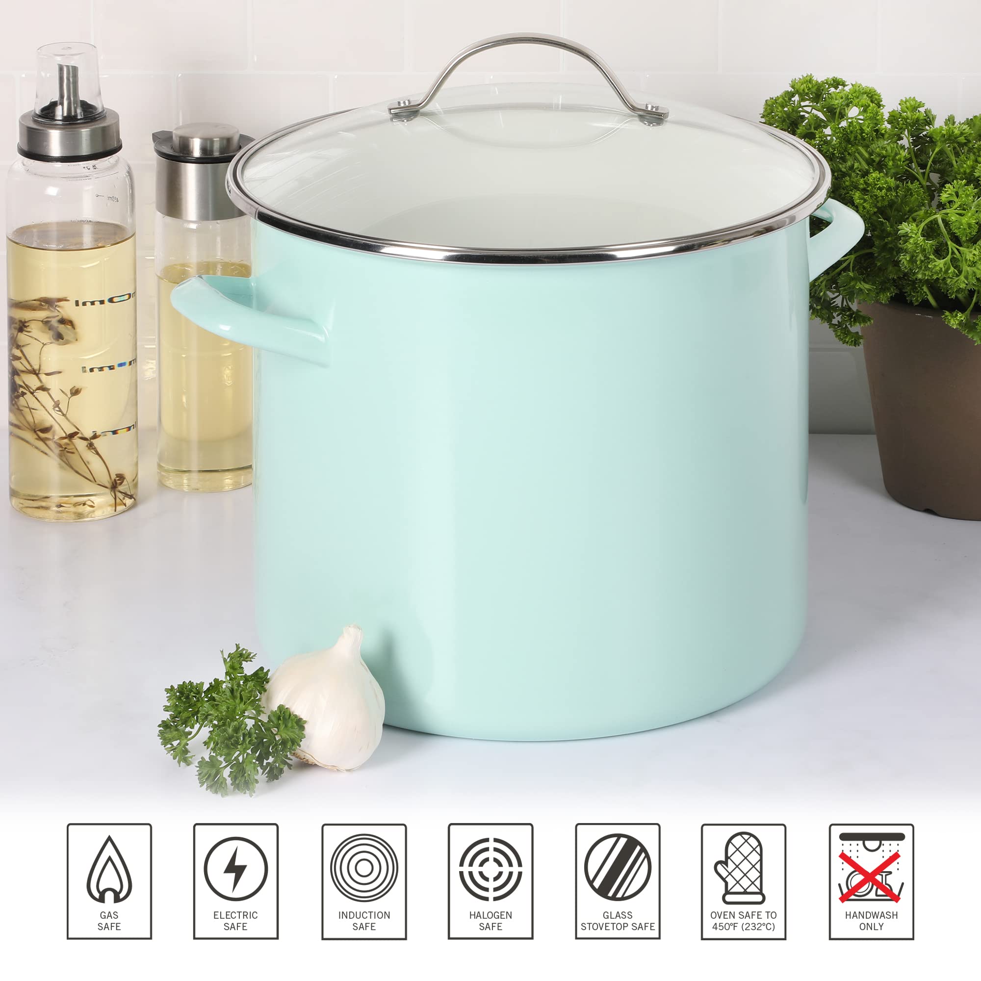 Martha Stewart Thayer comparaison d'échelle illustrant la capacité 12 quart pour familles