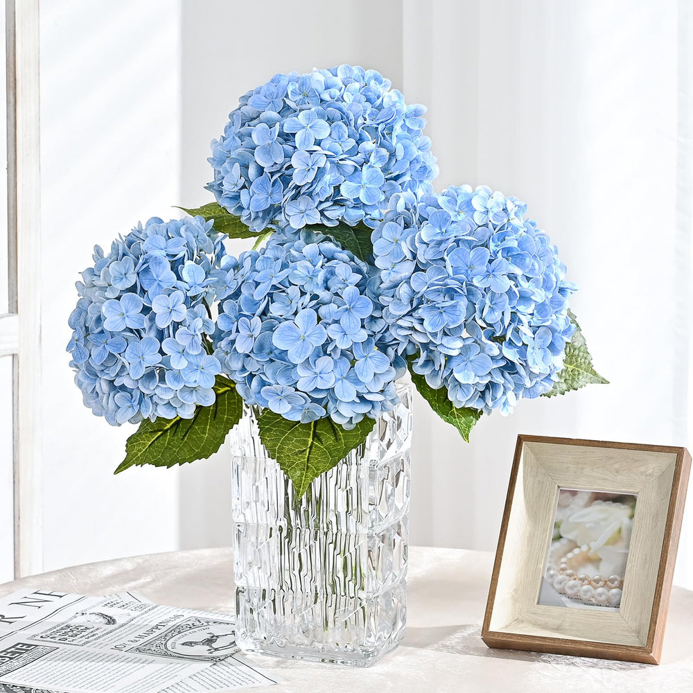 MARTINE MALL hortensia installé dans un vase moderne pour mise en scène