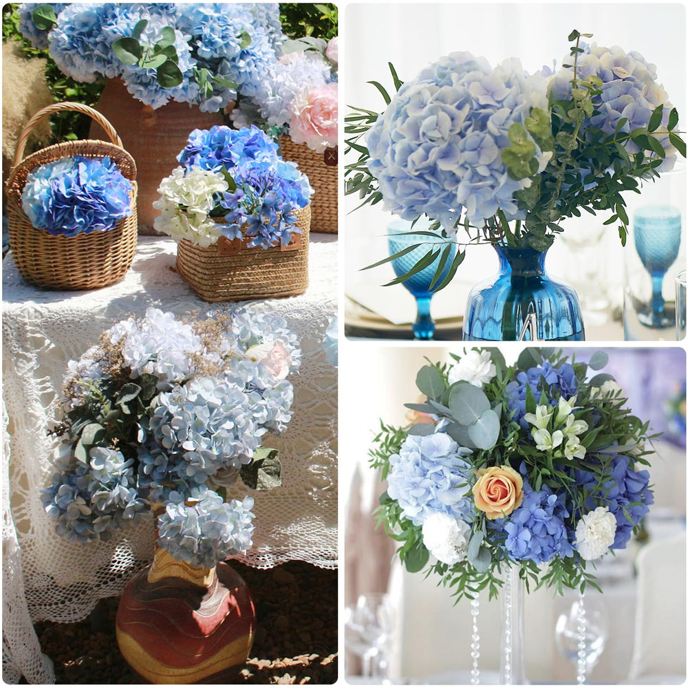 MARTINE MALL hortensias utilisés en décoration de mariage sophistiquée