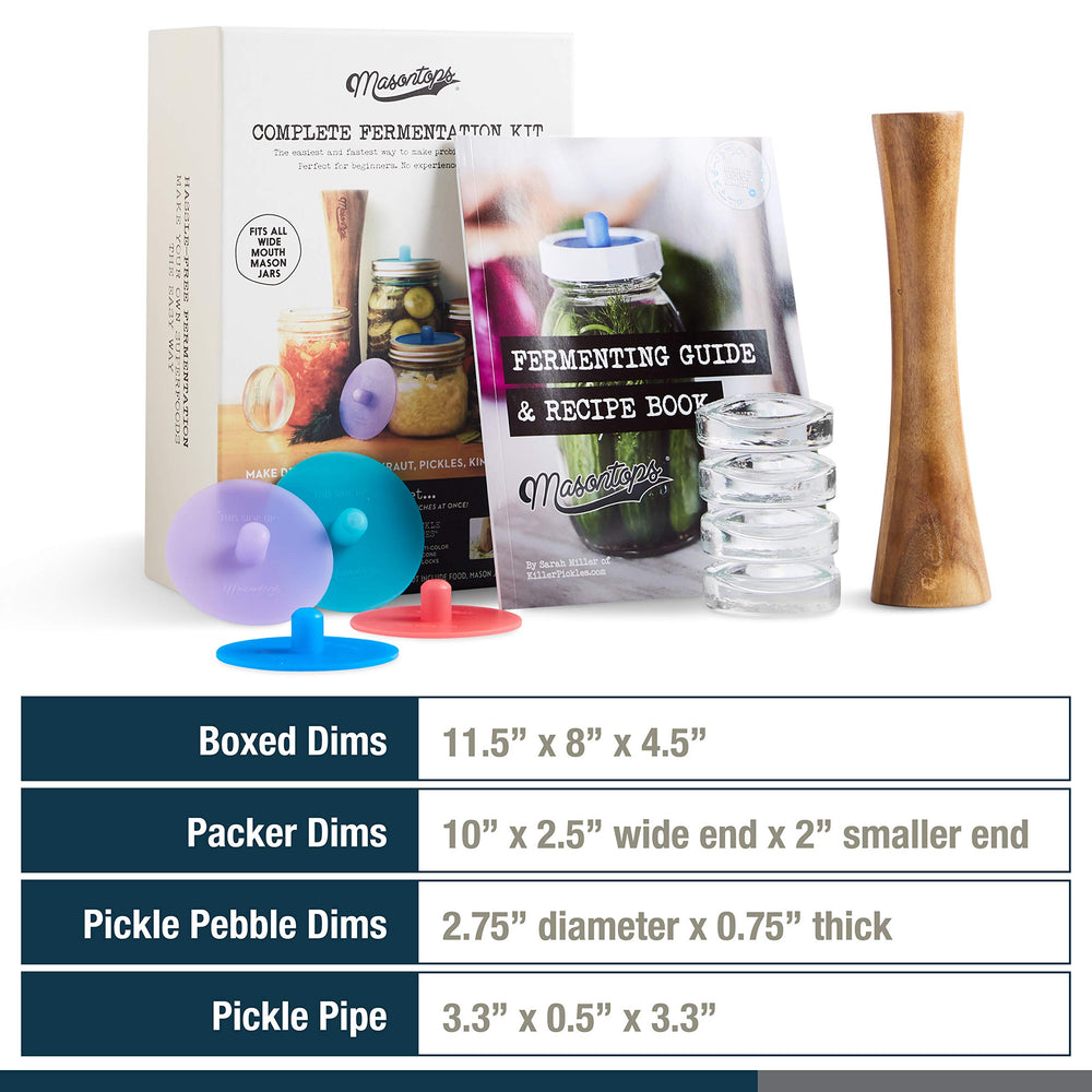 Masontops comparaison de taille montrant bocaux wide mouth et portions pratiques