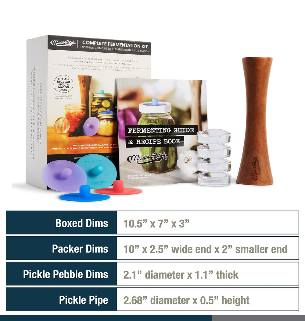 Masontops comparaison taille bocaux pour visualiser portions et capacité