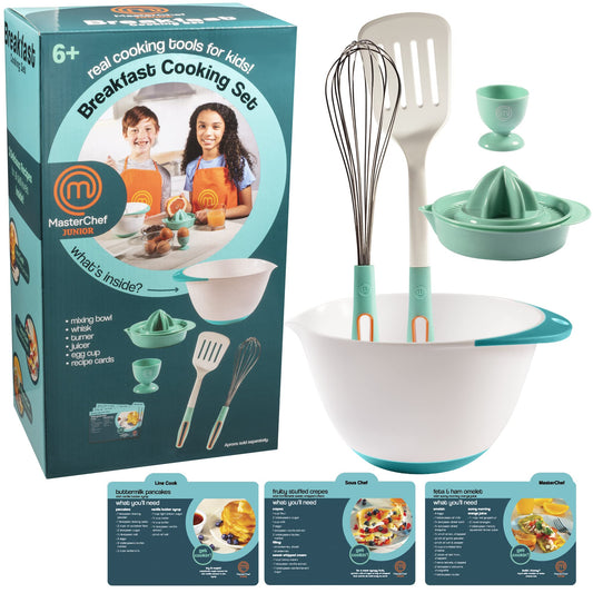 MasterChef Junior coffret face avant montrant contenu et logo, assurance qualité