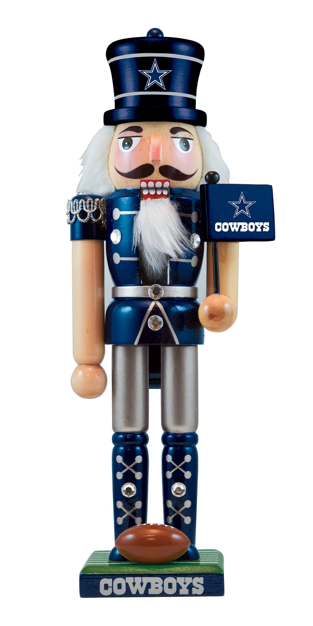 MasterPieces casse-noisette Dallas Cowboys vue de face présentant le logo et l’uniforme