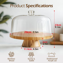 MASTERTOP cloche transparente gros plan, conservation des pâtisseries garantie