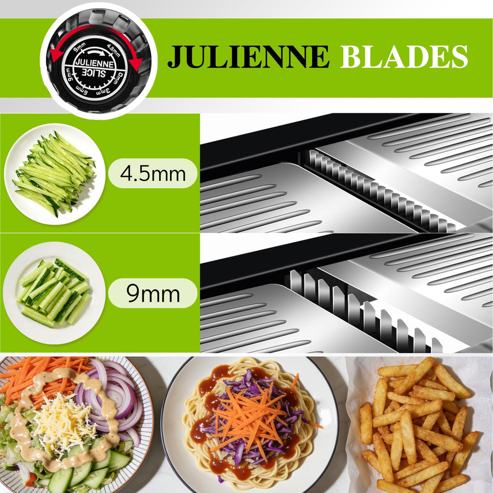 MASTERTOP julienne 4,5mm montrant bâtonnets réguliers pour frites et salades