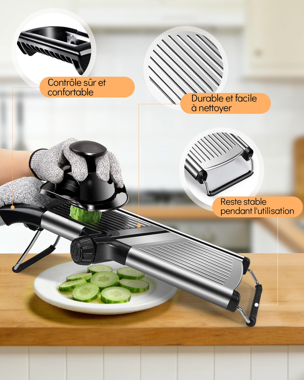 MASTERTOP tranches et juliennes présentées pour inspiration culinaire