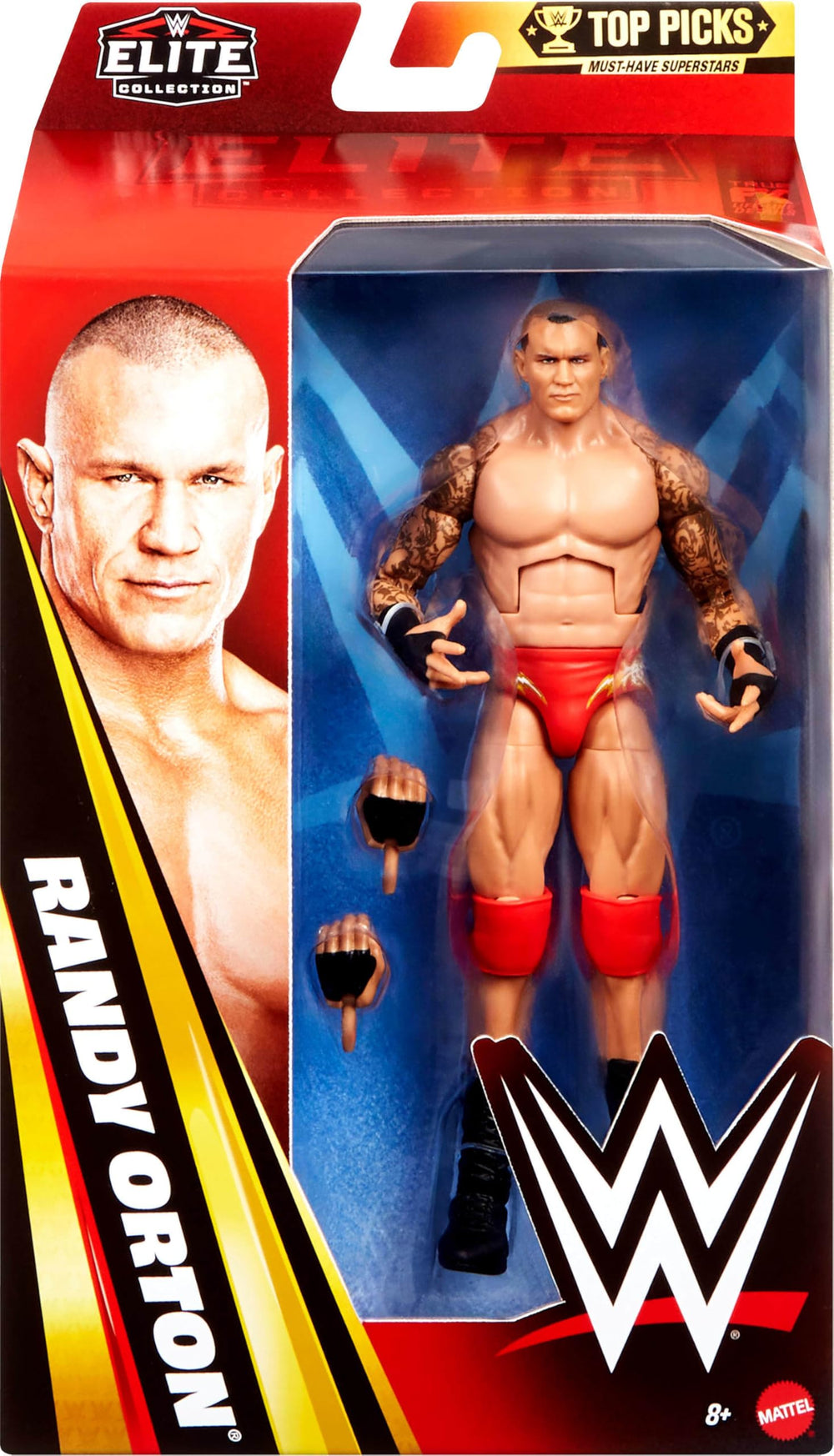 Mattel gros plan TrueFX visage Randy Orton pour réalisme exposition