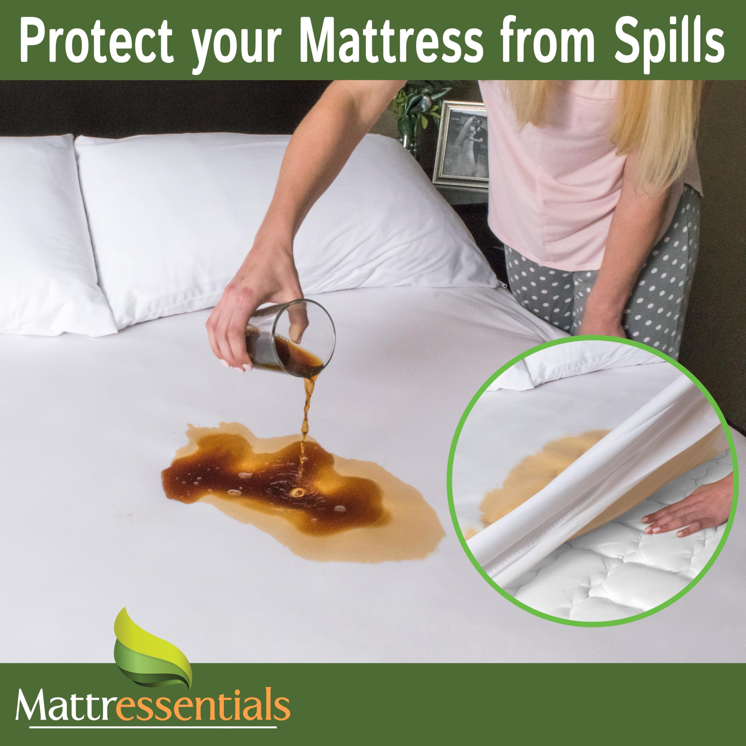 Mattressentials housse installée sur matelas illustre usage quotidien