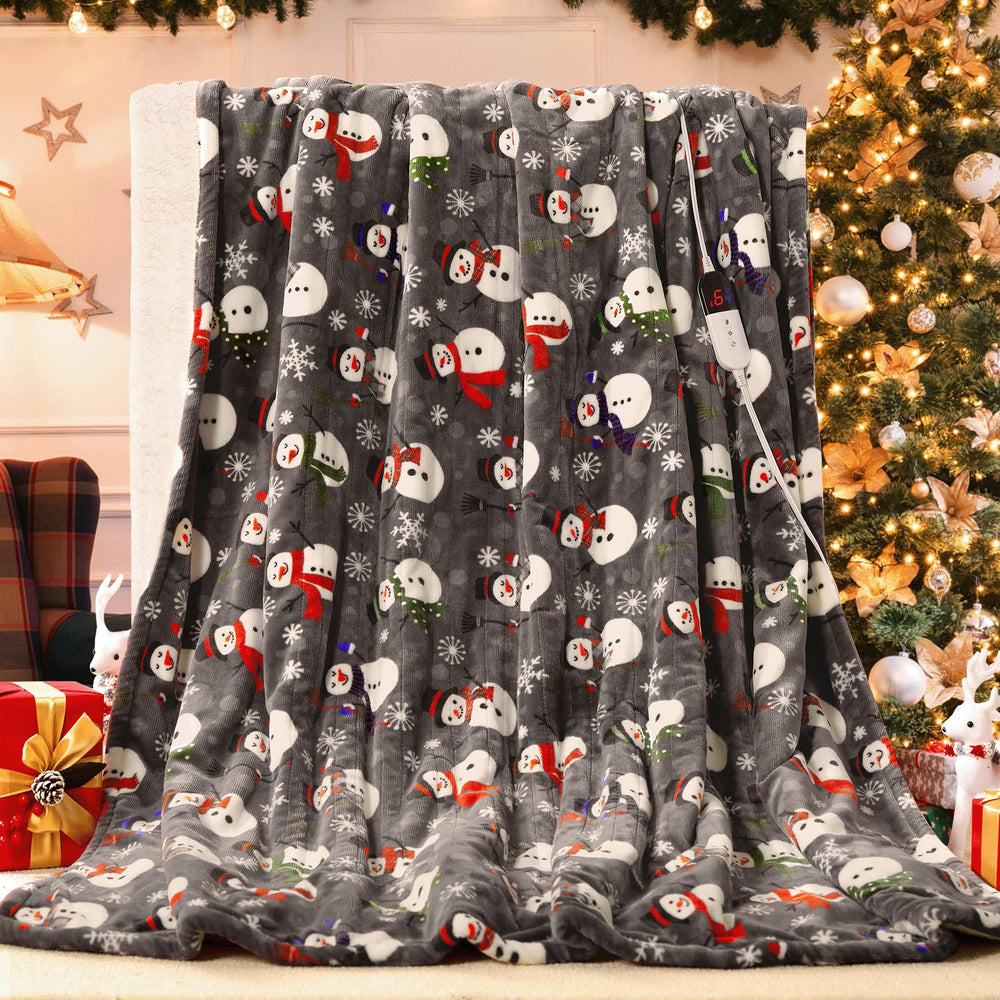MAXEVE plaid installé en chambre ambiance cosy de Noël
