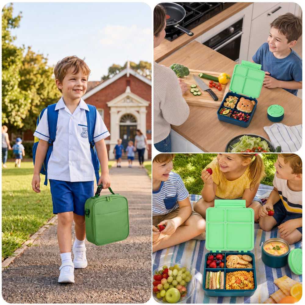 MAXSO boîte en usage pique-nique montrant praticité et repas sur le pouce