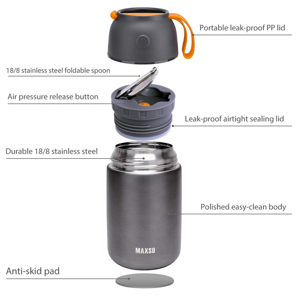 MAXSO cuillère pliable en cours d’utilisation facilitant la prise du repas chaud