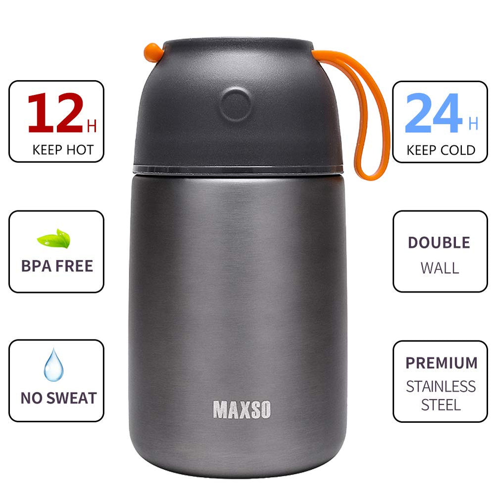 MAXSO gros plan intérieur inox montrant la paroi sous vide pour conservation thermique
