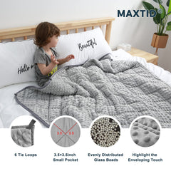 MAXTID gros plan minky très doux offrant apaisement sensoriel tactile