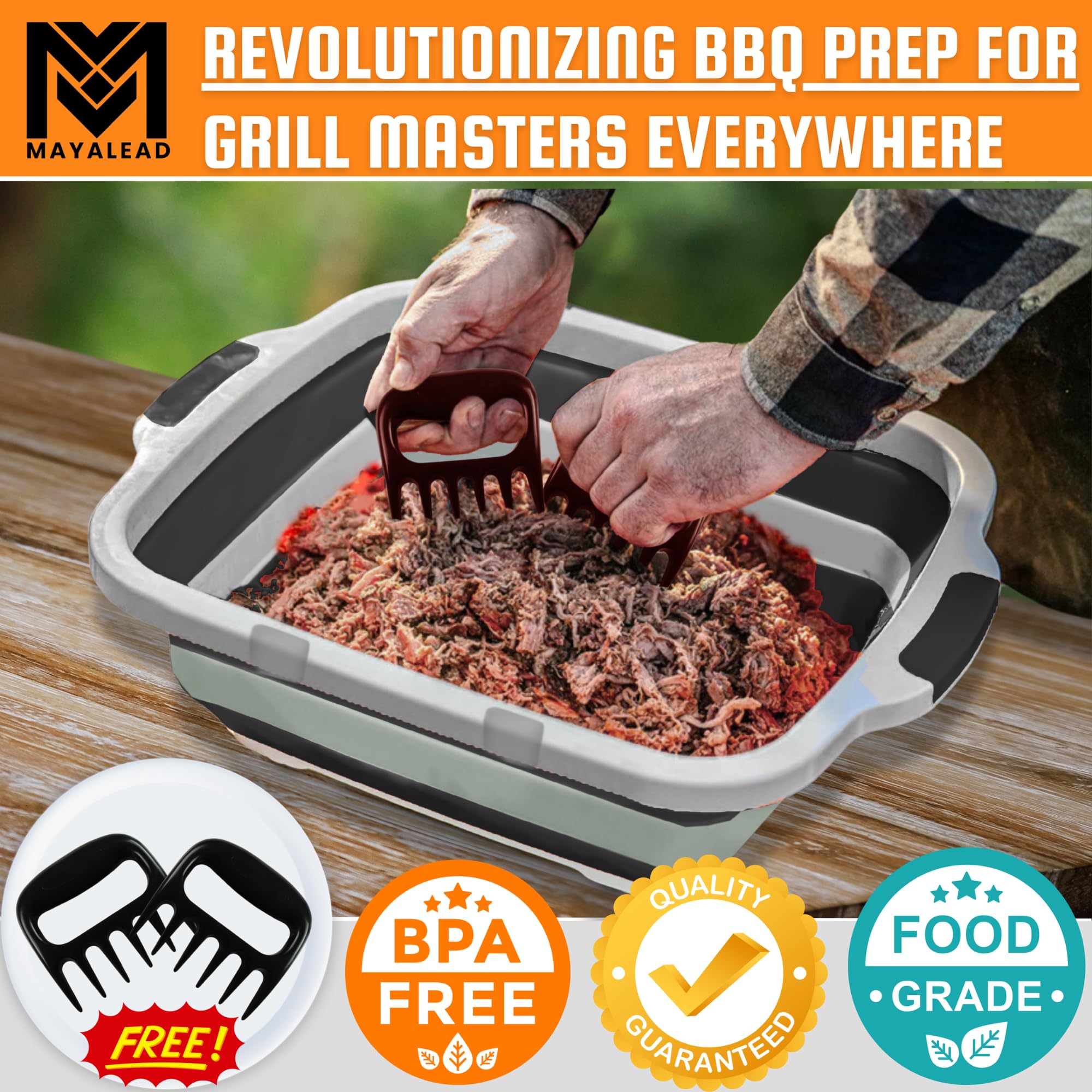 MAYALEAD LLC griffes à viande en action facilitant l'effilochage et le service rapide