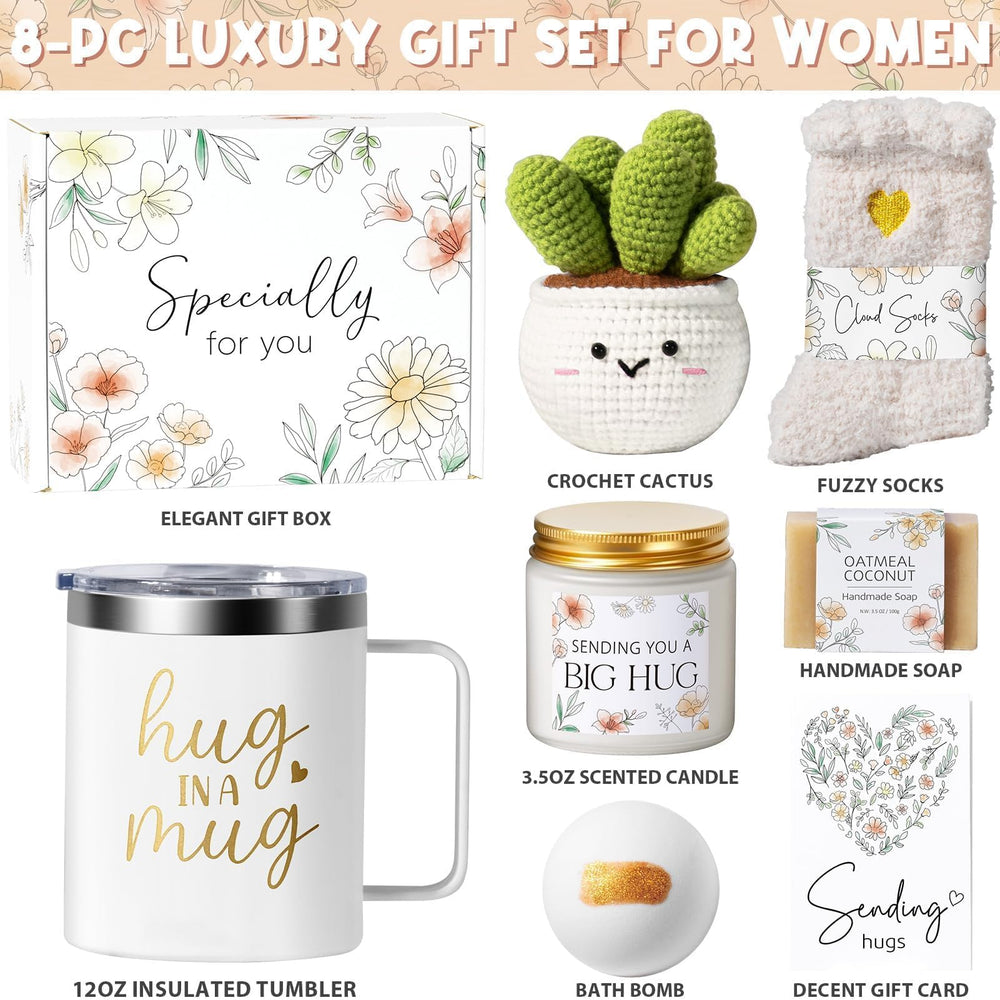 MAYICIVO boîte ouverte révélant produits spa et accessoires apaisants