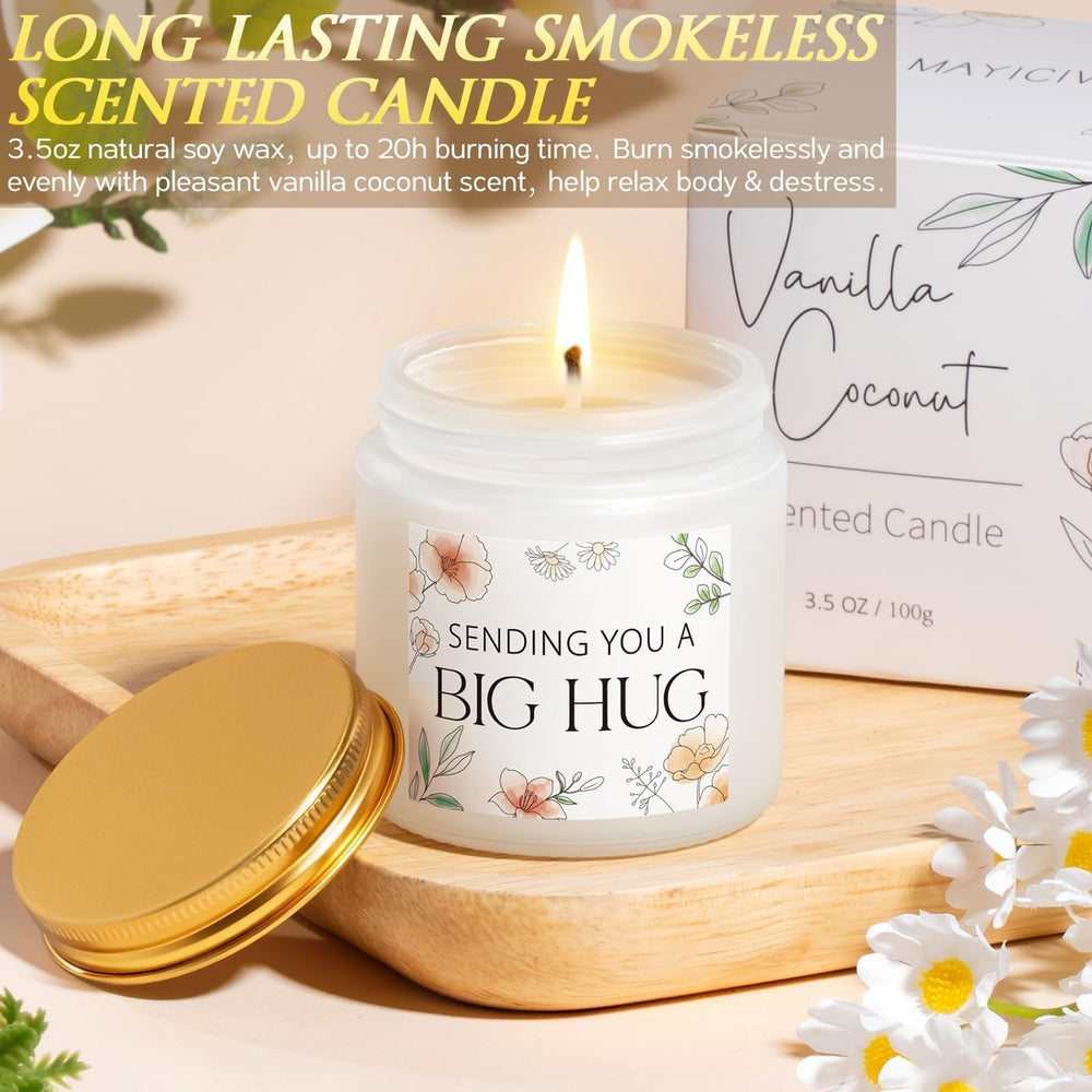MAYICIVO bougie vanille-coco allumée crée ambiance relaxante durable