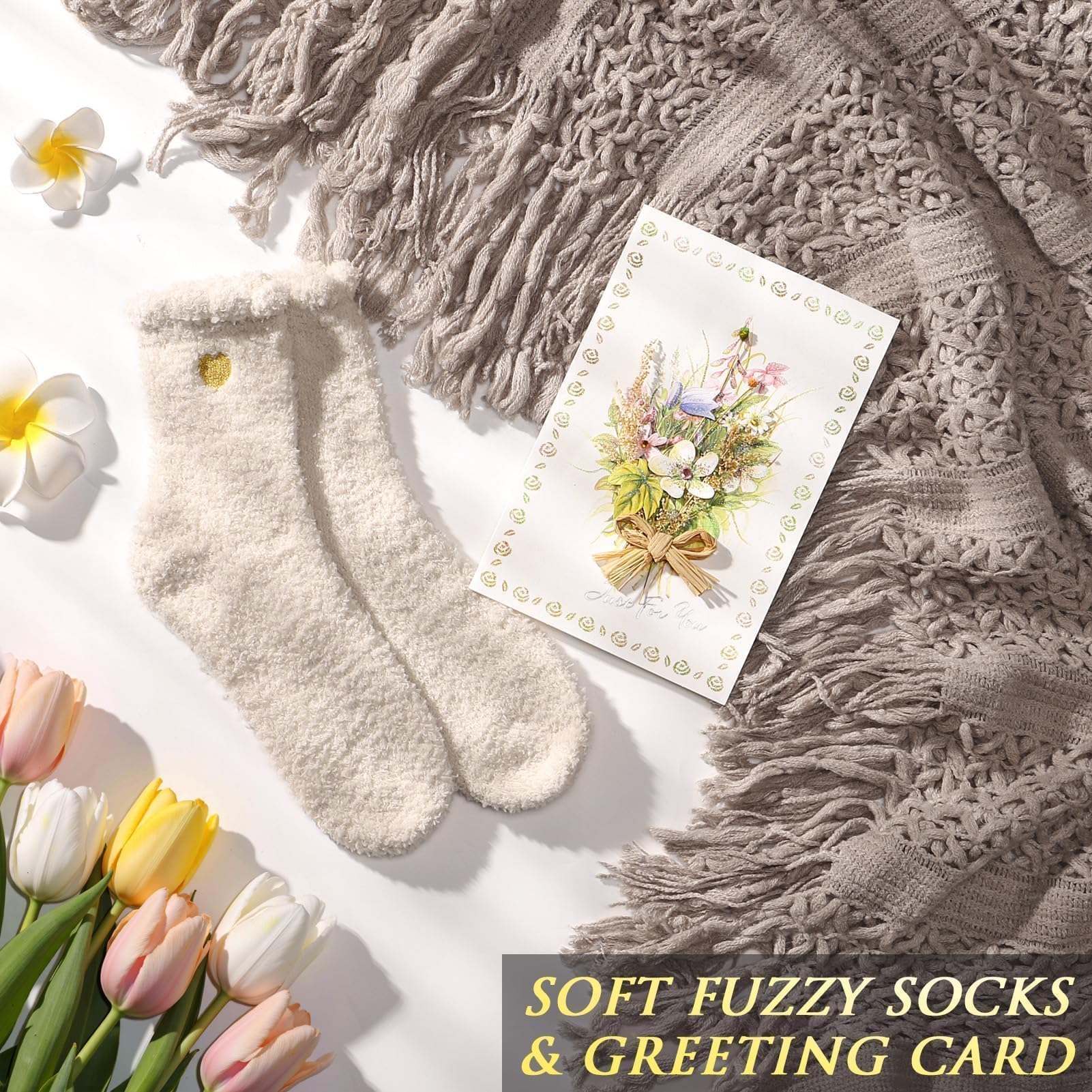 MAYICIVO carte avec fleurs séchées personalise le message et touche émotive
