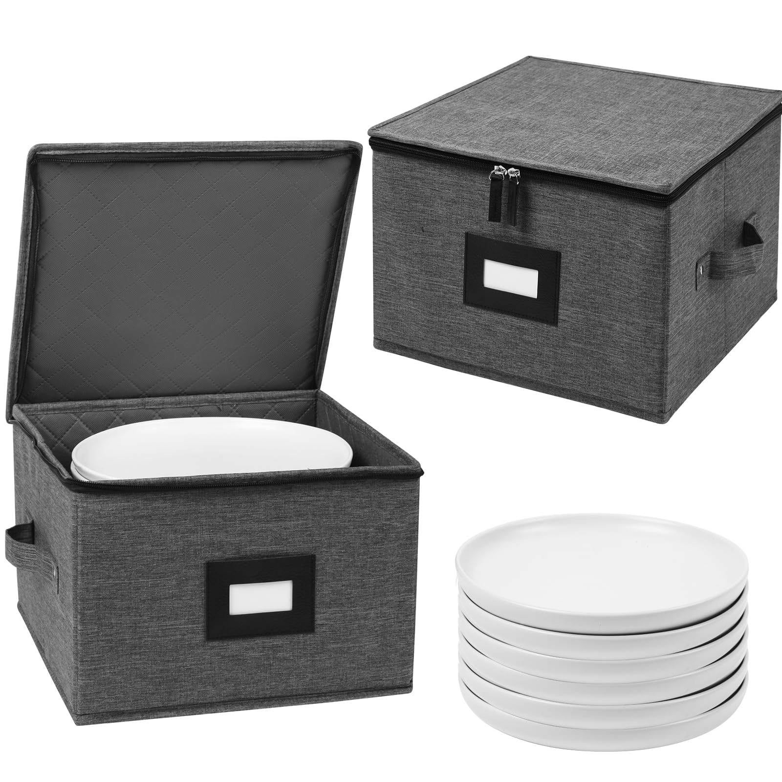 Mayniu boîte de rangement assiettes vue avant montrant la fermeture sécurisée