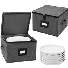 Mayniu boîte de rangement assiettes vue avant montrant la fermeture sécurisée