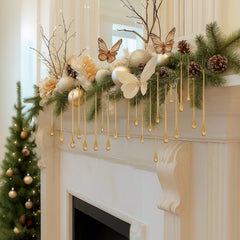Maysing gouttes suspendues sur sapin en cascade, apporte profondeur festive