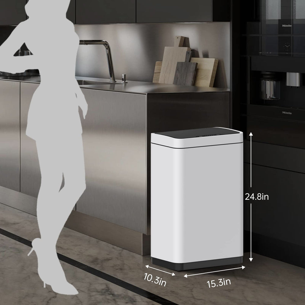 Mbillion taille de la poubelle à côté d’armoire montre capacité 15,3 gallon