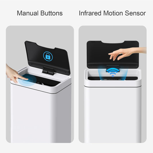 Mbillion couvercle ouvert montrant capteur motion pour ouverture mains libres