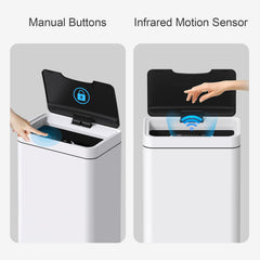 Mbillion couvercle ouvert montrant capteur motion pour ouverture mains libres