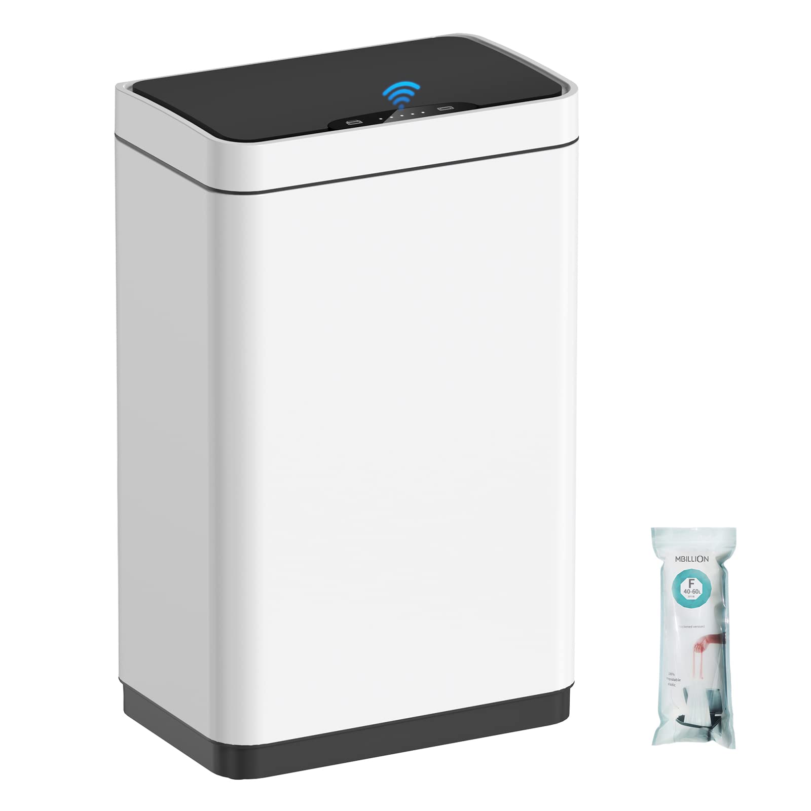 Mbillion poubelle face avant élégant inox brossé pour cuisine moderne