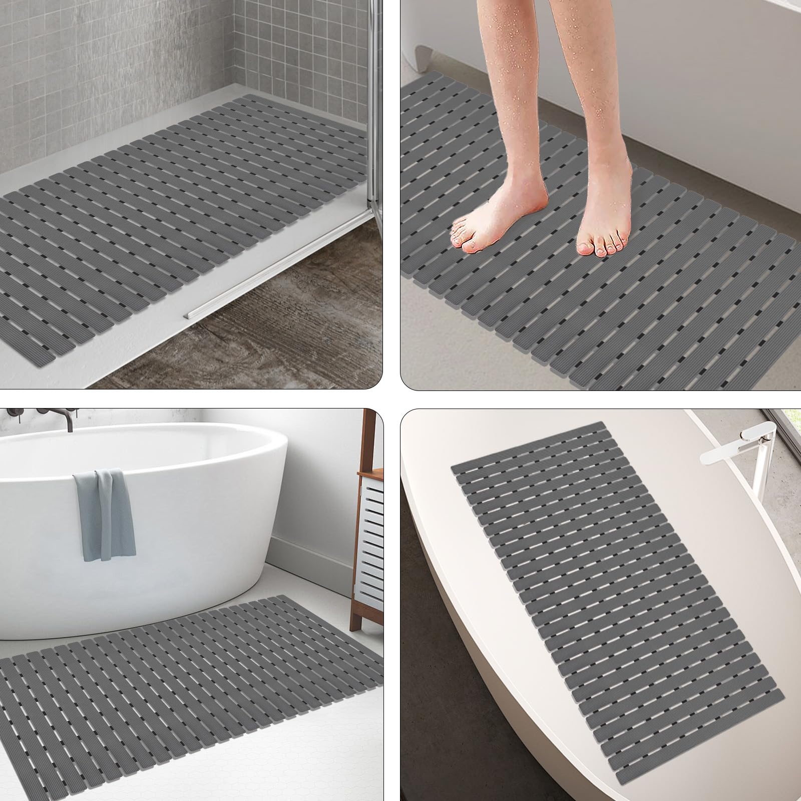 MBOSS tapis posé dans une douche illustrant sécurité à l'usage