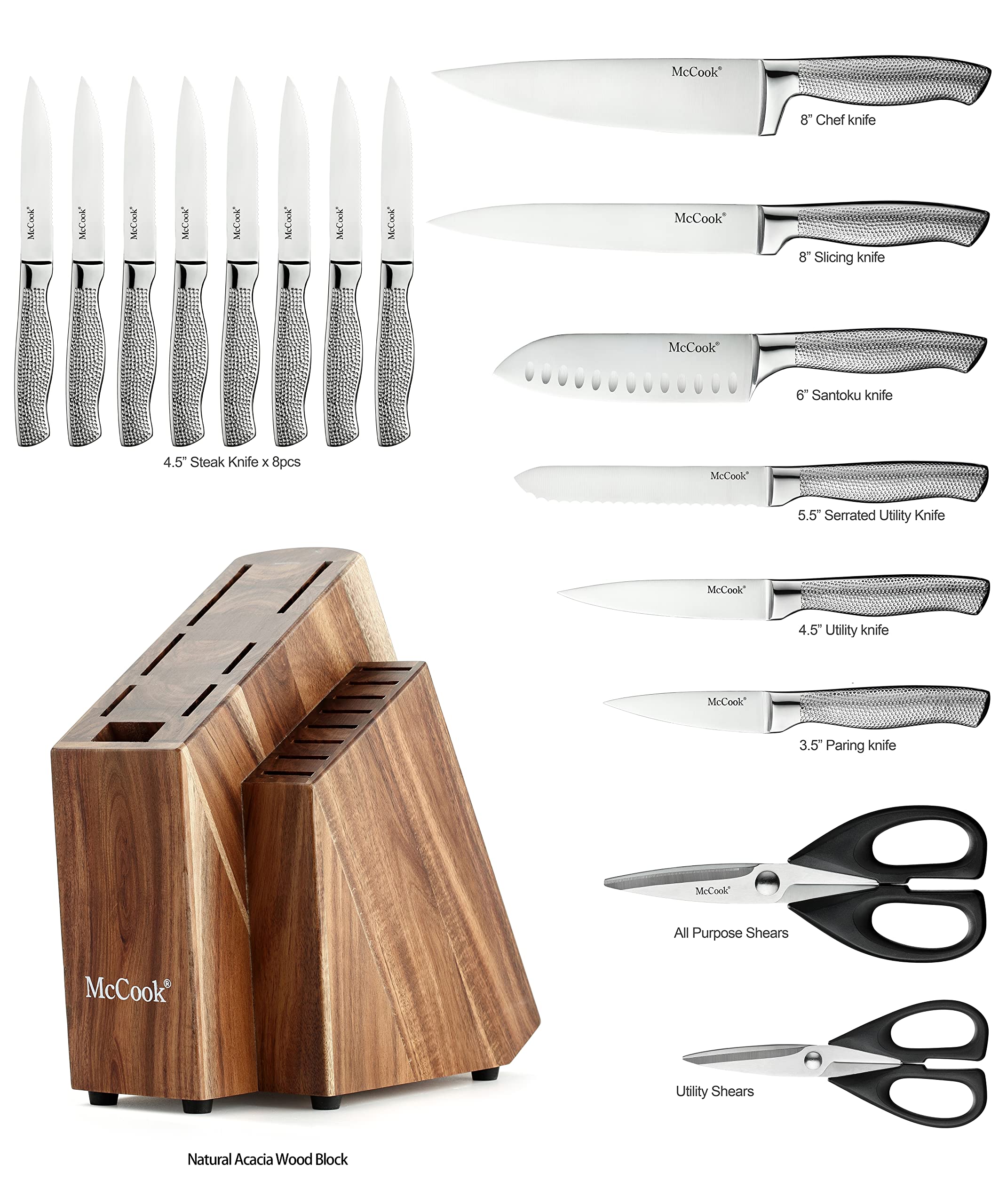 McCook lame du couteau de chef gros plan offrant précision de coupe