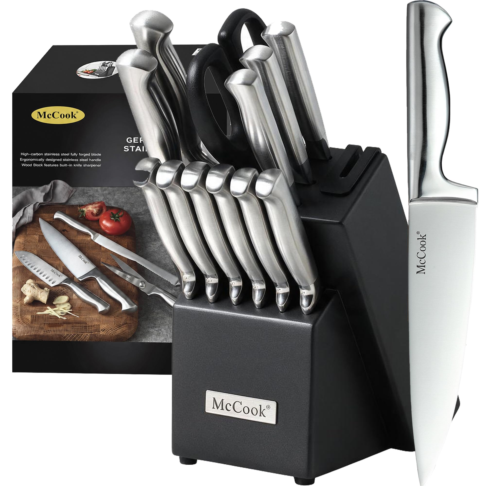 McCook vue frontale du coffret dans son bloc noir, rangement organisé