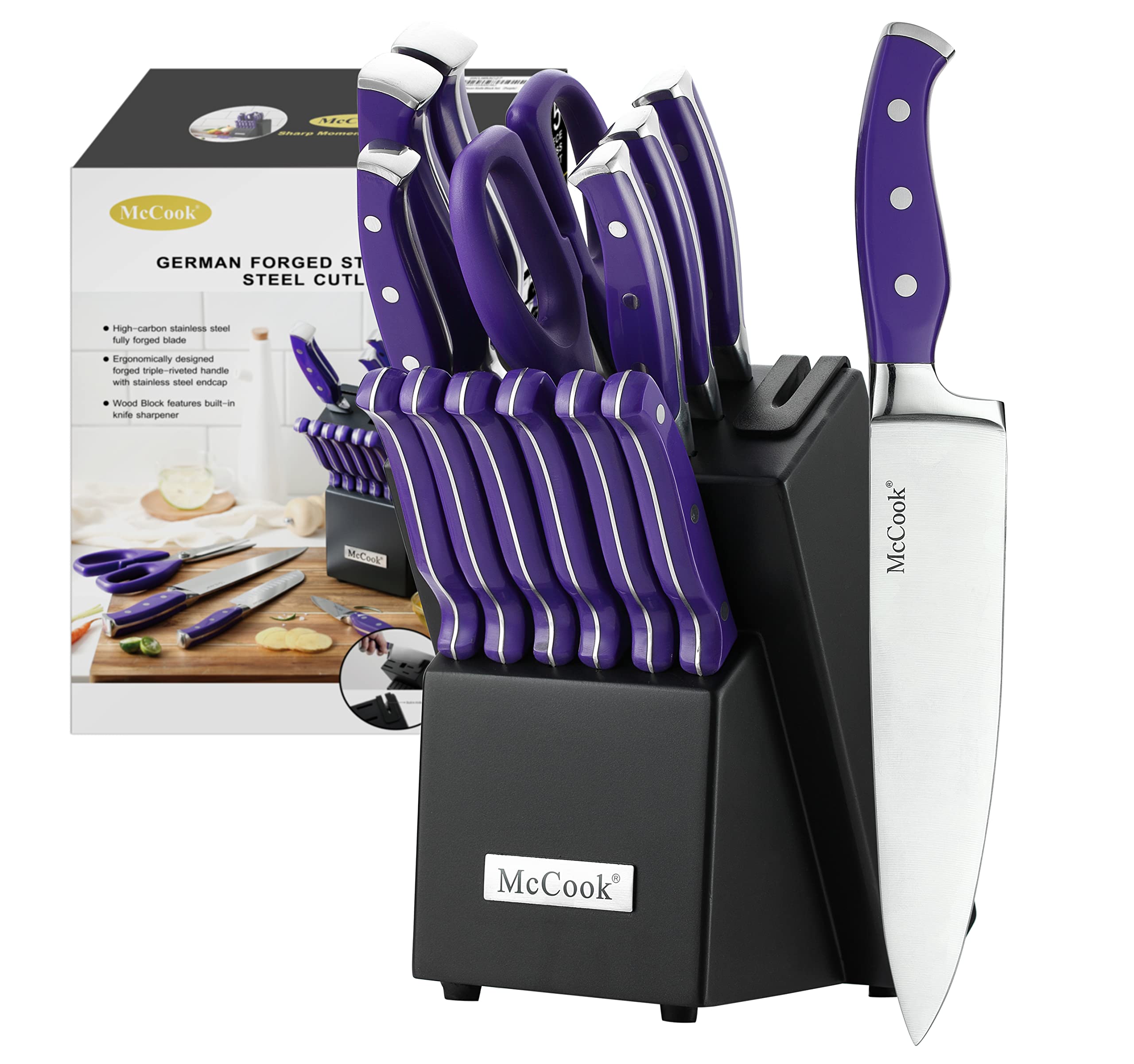 McCook vue avant du coffret violet montrant l’ensemble et gain de style