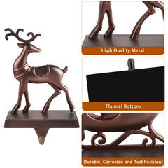 MCEAST ensemble de quatre silhouettes Père Noël et rennes assortis décoratifs