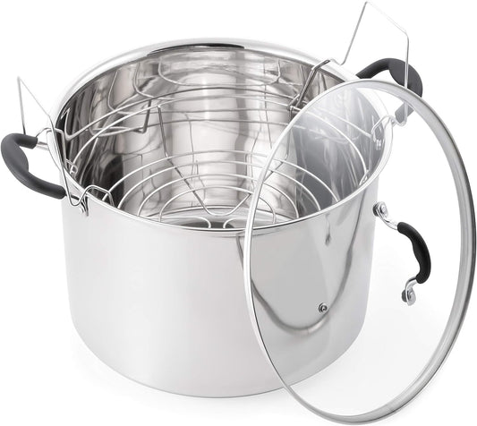 McSunley view avant de la marmite 21,5 qt montrant la capacité et finition durable