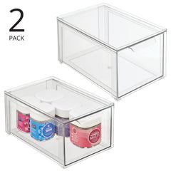 mDesign bac sur plan de toilette gardant produits ordonnés