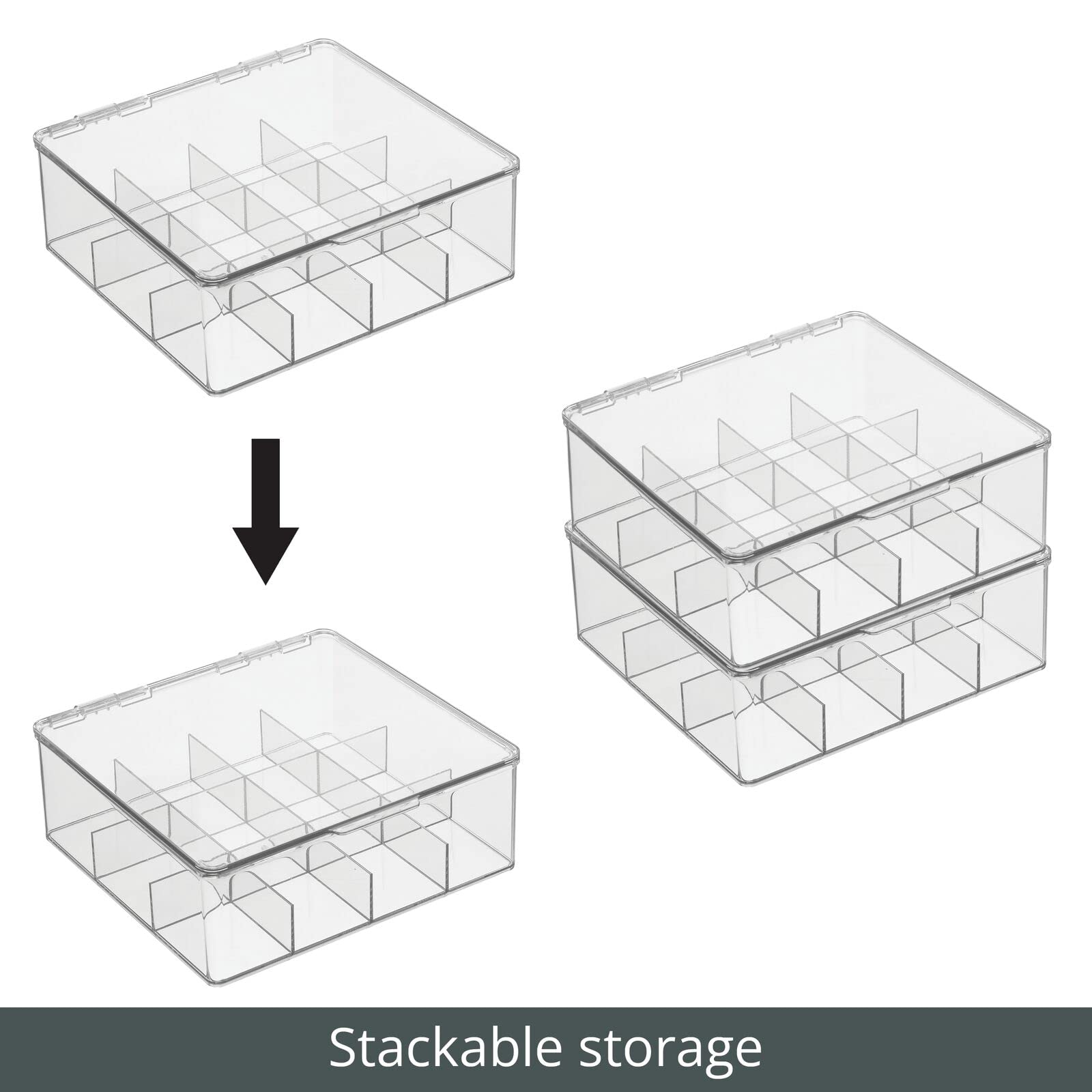 mDesign boîte remplie d'épices illustrant accès facile et tri