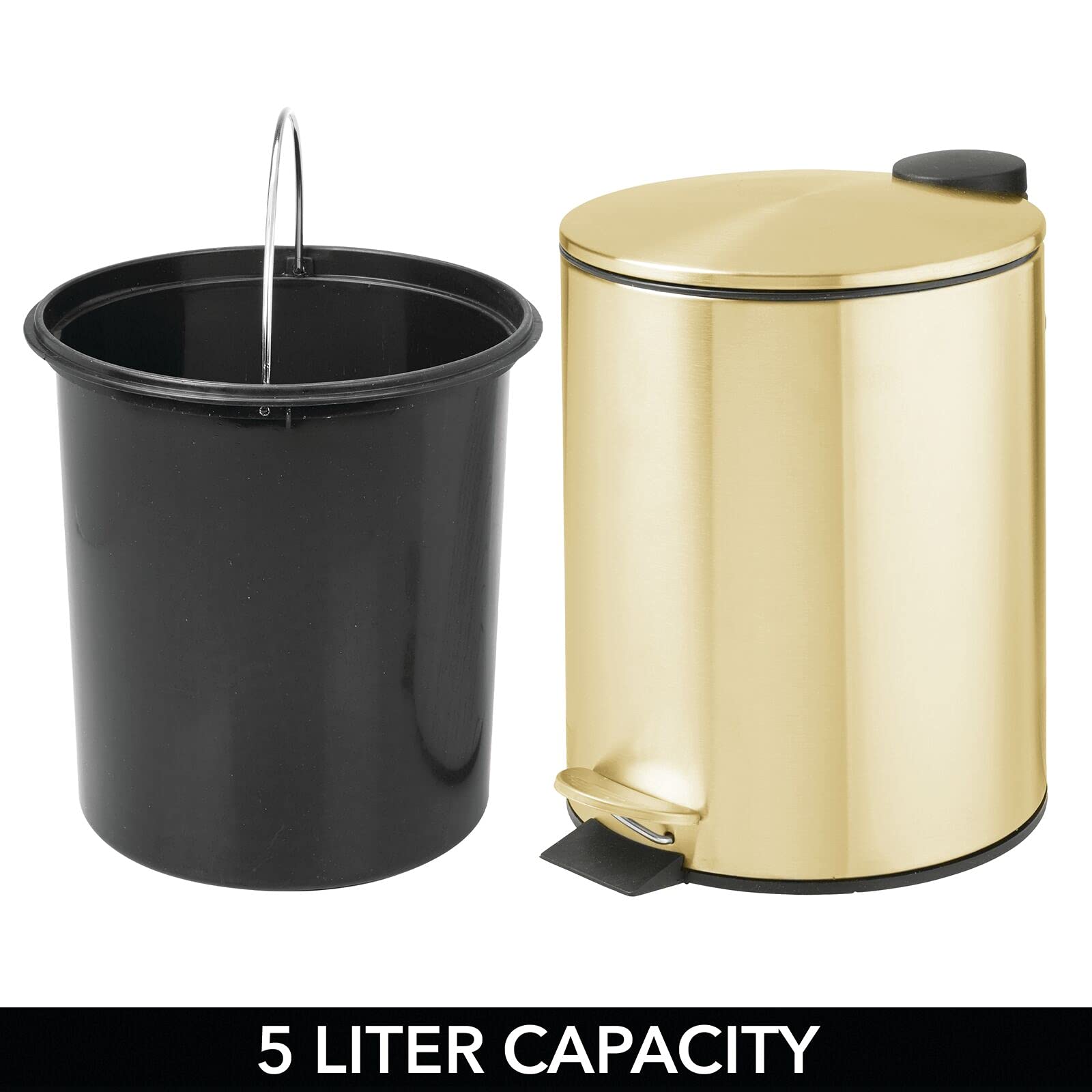 mDesign comparaison taille avec main, capacité 5 litres compacte
