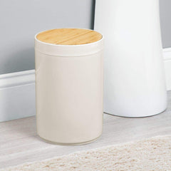 mDesign couvercle en bambou détail, look naturel et durable