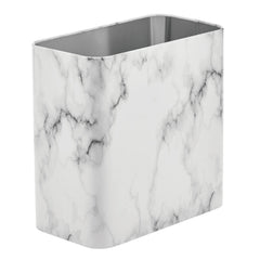mDesign corbeille face avant marbre, élégance compacte