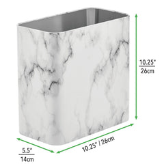 mDesign corbeille gros plan texture marbre, finition résistante