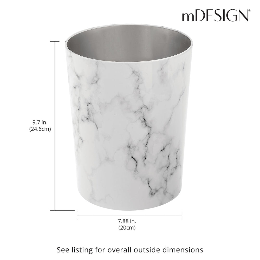 mDesign corbeille dans salle de bain, gain de place décoratif