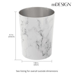 mDesign corbeille dans salle de bain, gain de place décoratif