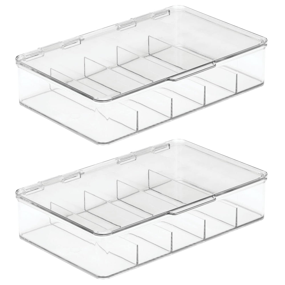 mDesign lot de deux unités posé sur table pour doubler la capacité