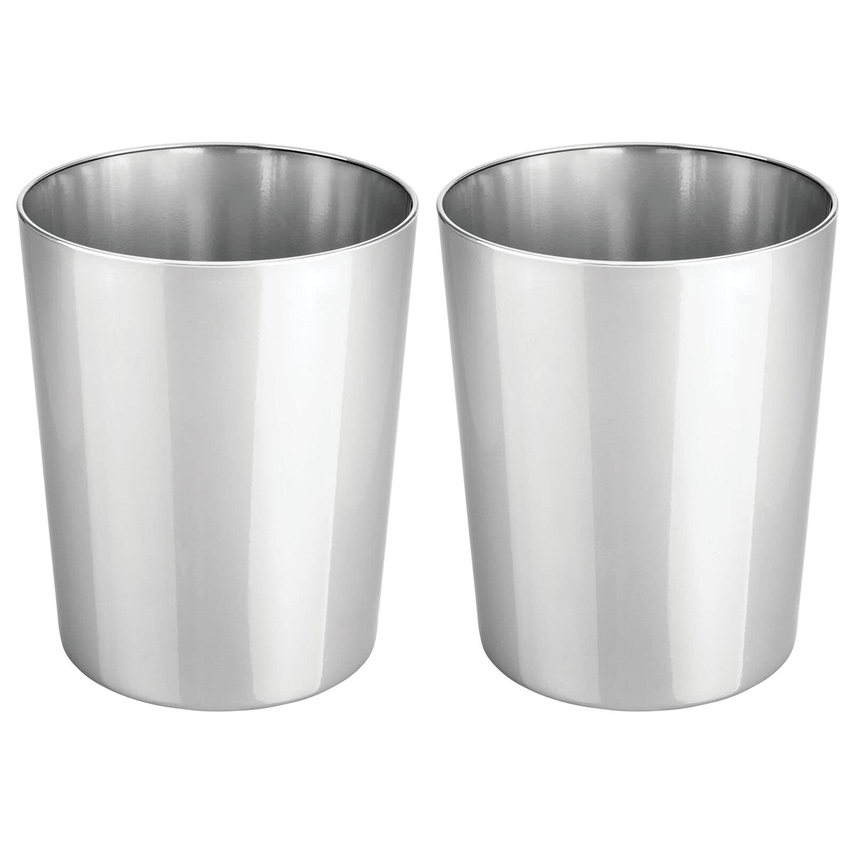 mDesign corbeille Mirri vue de face offrant style chrome et gain de place