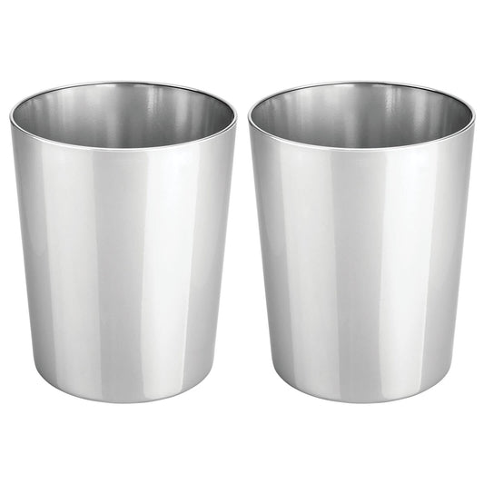 mDesign corbeille Mirri vue de face offrant style chrome et gain de place